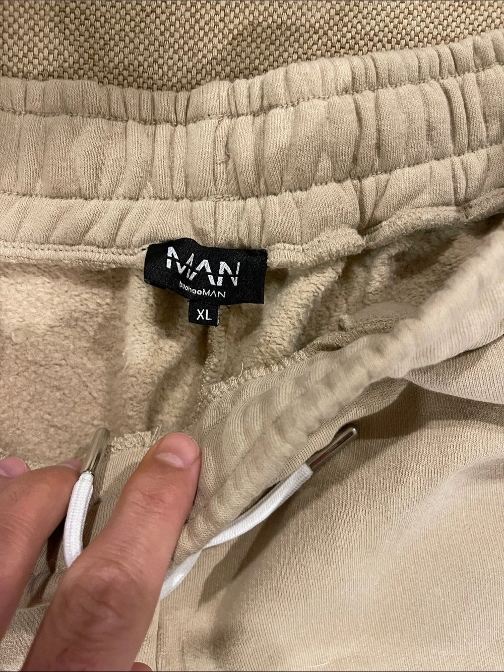 MAN Men's Tan Athletic Drawstring Shorts